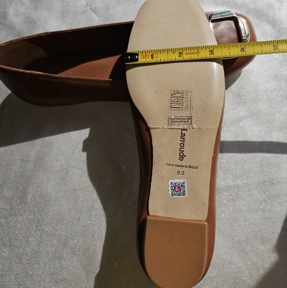 Larroude Maria Flats Shoes in Brown CaramelSz 8.5